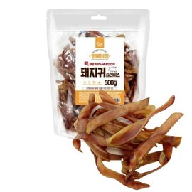 Bean heart red bean heart Domestic Dog Pig Ear Slices 500g 1P High-Protein Nutritional Pig Ear Slices / 강아지 국내산 돼지귀 슬라이스 500g 1P 고단백 영양 돼지귀슬라이스