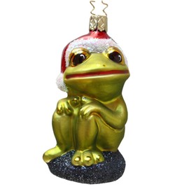 INGE-GLAS Christmas Frog Hanger