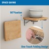 LEOPO 20 inch Folding Shelf Brackets, Stainless Steel Heavy Duty