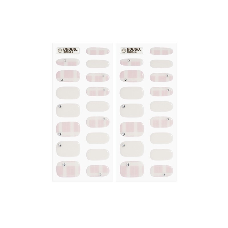 Chiffon check gel nail / 쉬폰체크 젤네일