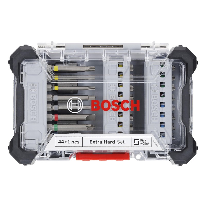 Bosch 45x Extra Hard Screwdriver Bit Set, 44+1-Piece (168 x