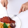 TEAHAHA 8 Piece Dinner Fork Set, Stainless Steel Fork Set，
