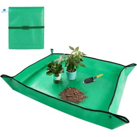 HOOSUN Repotting Mat for Indoor 39.5" x 31.5", Green
