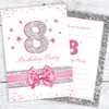 Olivia Samuel 20 x 8th Birthday Party Invitations from Pink