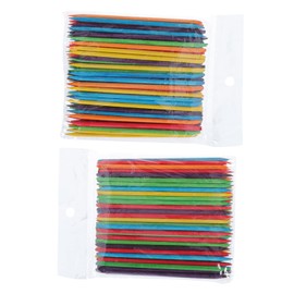 Healvian 2packs Crafted Wood Manicure Rods Nail Art Tools for Dead Skin Removal and Nail Cleaning