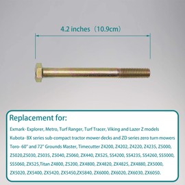 Mower Anti Scalp Deck Wheel Kit Set of 4 Compatible with Bad Boy 022-5234-98 Exmark 103-4051 103-7263 & Many Bore 5/8" Wheel Size