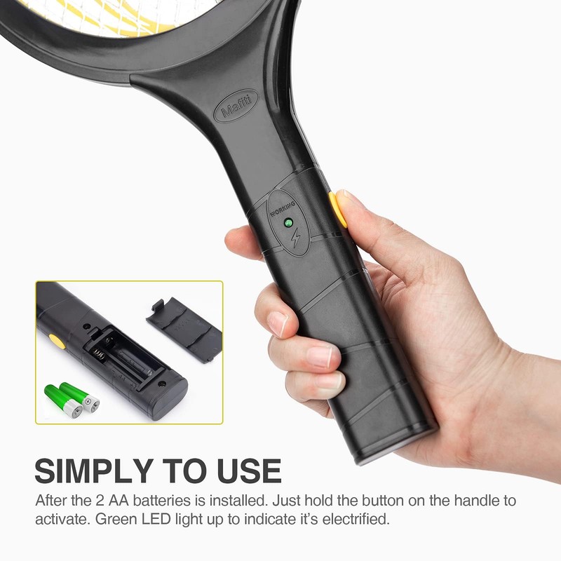 mafiti Fly Swatter Electric, Battery Powered Fly Killer Mosquito Zapper