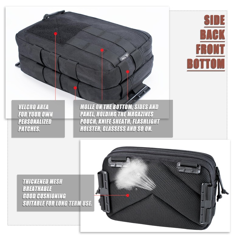 CLTAC Tactical Chest Rig Bag Concealed Carry CCW Pack Molle