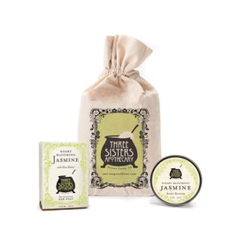 Three SIsters Apothecary Muslin Gift Set with Bar Soap and Body Butter (Night Blooming Jasmine)