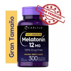 Calyle Melatonina 300 Tabletas Berry 12mg Maxima Potencia