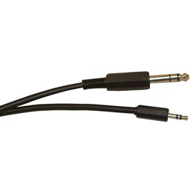 STANDARD 6.35 MM STEREO JACK PLUG TO 3.5 MM STEREO JACK PLUG SCREENED LEAD