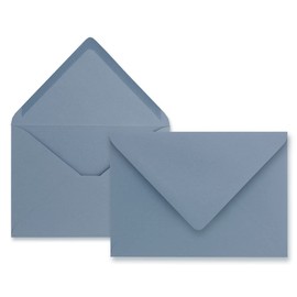 FarbenFroh Envelopes in Grey Blue - Pack of 50 - DIN C5 Envelopes 22.0 x 15.4 cm - Wet Adhesive without Window - Christmas, Greeting Cards - Series FarbenFroh