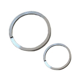 Giselle Women's Miracle Ring, Double Ring, Easy to Put on Keychain, Charm, Hardware, Lightweight, Does Not Hurt Your Nails, matte silver