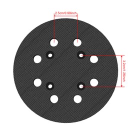 HYCHIKA 5 Inch Sanding Disc Backing Pad Grinder Base 125mm 8 Hole Grinder Replacement Disc Compatible with HYCHIKA Random Orbital Sander OS300W, FL117