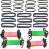 40 Pack Heavy Duty Black Rubber Bands – Assorted Sizes