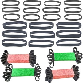 40 Pack Heavy Duty Black Rubber Bands – Assorted Sizes Thick Rubber Bands for Strapping, Survival Gear, Camping & Tactical Use