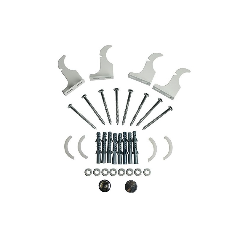 NRG White Radiator Bracket Set Suitable for Flat Oval Radiators