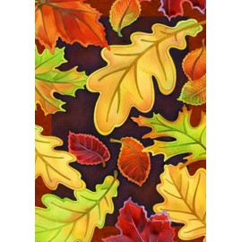 Toland Home Garden - Bandera Decorativa de Hojas (28 x 40 Pulgadas)
