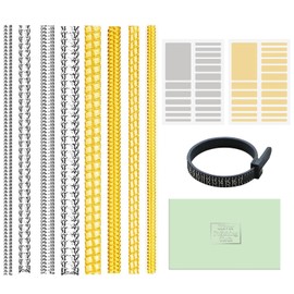 GWAWG 12Pcs Ring Size Adjuster for Loose Rings UK Finger Any Size Ring Sizer Measure Sizes Silver Polishing Cloth Tools for Ring Adjuster Jewelry Size