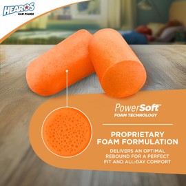 HEAROS Nanos NRR 28 Noise Cancelling Foam Ear Plugs - Extra Small Hearing Protection for Petite Ears - Ideal for Sleeping snoring Travel Concerts Sports Events and Shooting (25 Pairs)