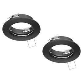 ledscom.de Fere Ceiling Mounting Frame Round Matte Black Pack of 2