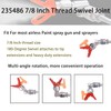 YESHINDA 2pcs 235486 7/8 inch Thread Swivel Joint Fits for