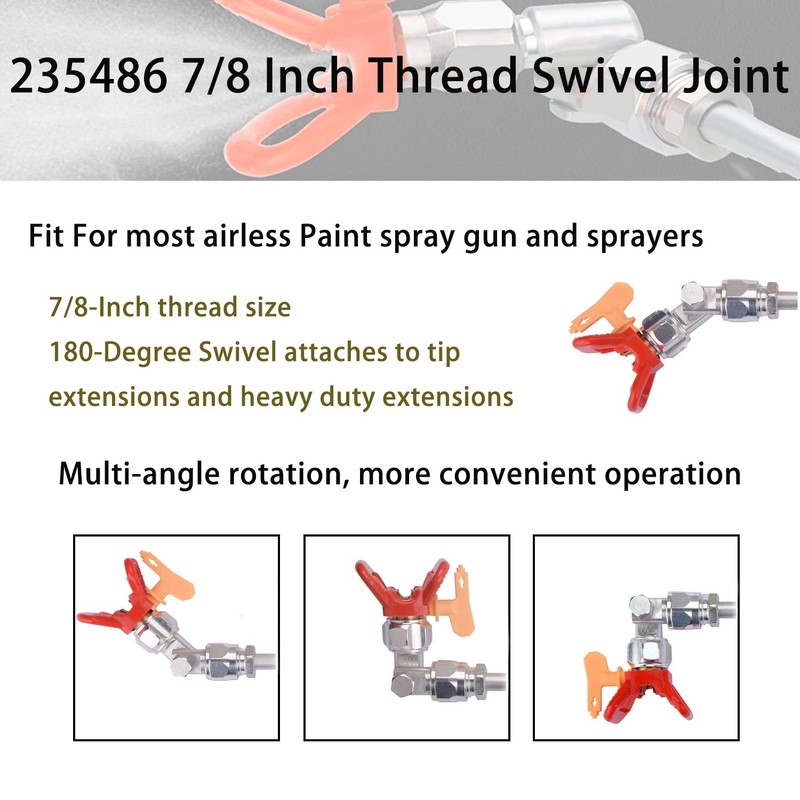 YESHINDA 2pcs 235486 7/8 inch Thread Swivel Joint Fits for
