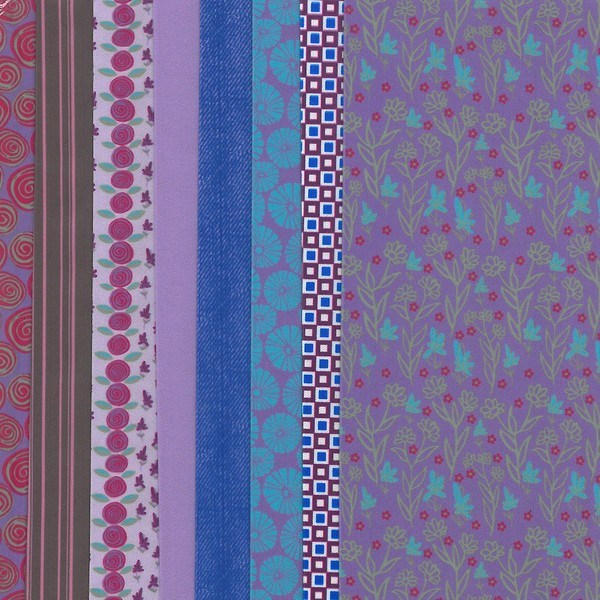 Vervaco PN-0164675 Herstellung eines Couture-Stoffsets: Purple, Polyester, 22.1 x 29.7cm