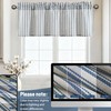 JIUZHEN 52x18 Inch Kitchen Valance - Thick Textured Linen Striped