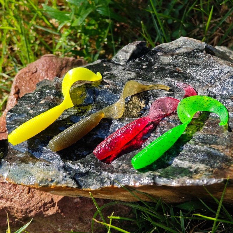 Keencatch 5cm(2") Soft Plastic Baits, Worm Grub Bream Fishing Lures