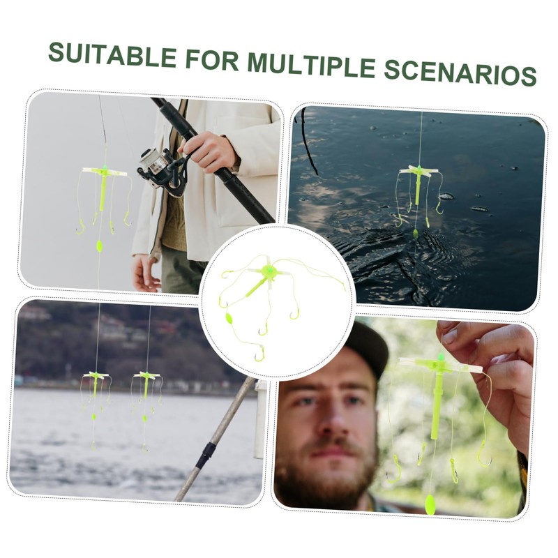 BESPORTBLE 1 Set Portable Fishing Hooks Reusable String Hooks for
