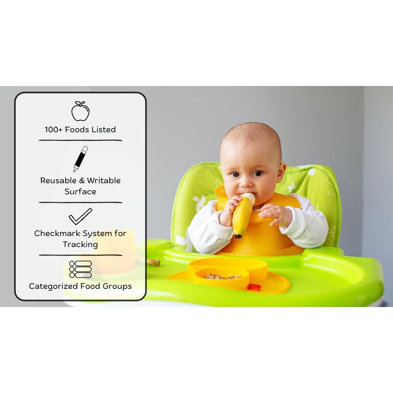 Baby First Foods Tracker, High Quality Fridge Magnet Dry Erase