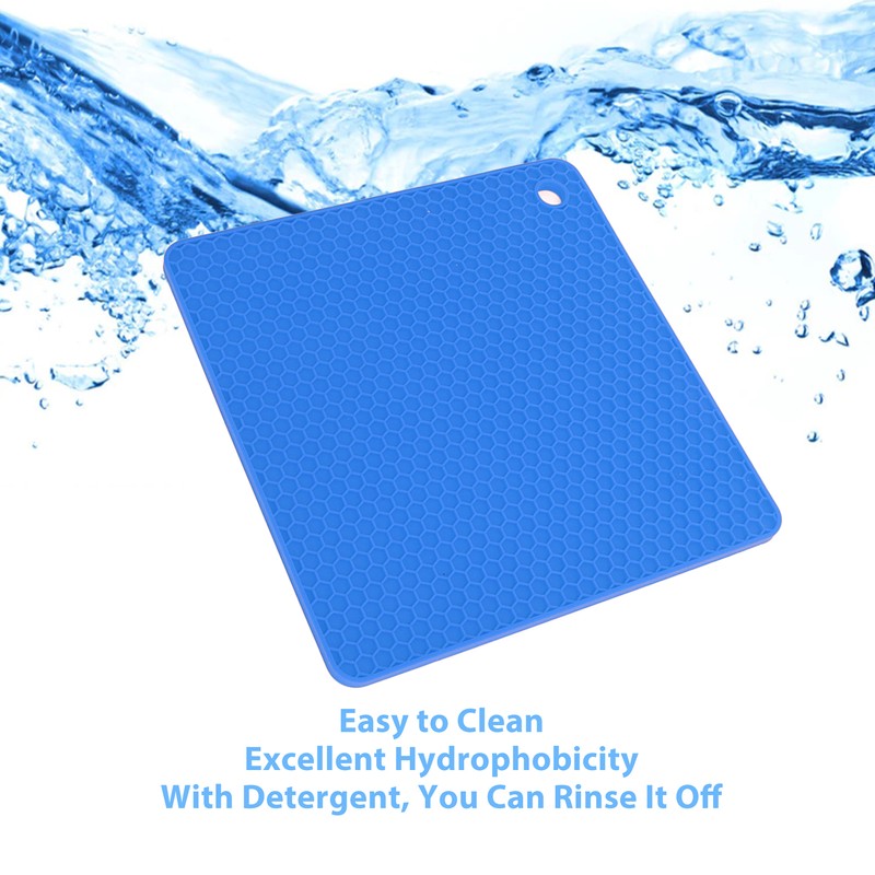 5pcs Silicone Pot Holders Mat Heat Resistant Anti Slip Square