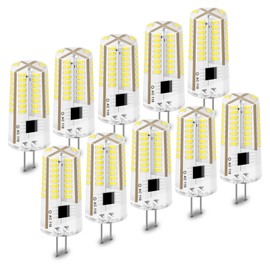 Megereet G4 LED Bulb 120V Dimmable 3W(20W 30W Halogen Equivalent) Daylight White 6000k G4 Bi-Pin Base LED Bulb(Cannot be Used at Low Voltage 12V) G4 LED 110V- 130V - Pack of 10