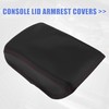 Unifizz Black Faux Leather Center Console Cover Armrest Protector Cover