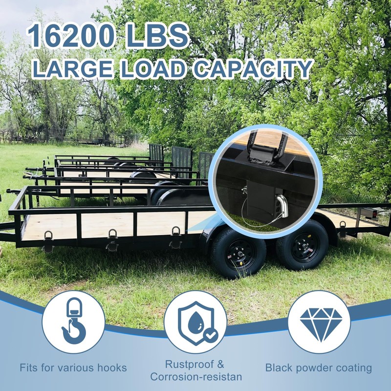 6 Packs Stake Pocket D Ring, Heavy Duty Trailer D