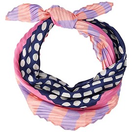 Unmade Copenhagen Women's Didoum Scarf Pleated, Print Blue/White/Pink