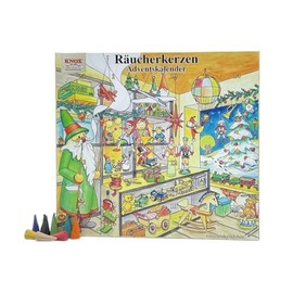 Knox 090000 Calendar with 24 Heavenly Fragrances Incense Cones Advent Season Christmas, Multicoloured, 1.5x26x24 cm
