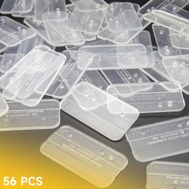 FIGURESLAB 56PACK 6inch Star Was Black Series Action Figure Stand, Toy Organizer Support Feet Original Stands for Display, 1/12 Scale Figures Peg Holder Bases Accessories, Multi-Pegs, CLEAR, Square