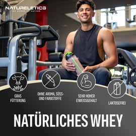 NATURELETICS Premium Whey Isolate Vanilla, Lactose Free, Low Fat without Sweeteners, No Added Sugar, from Grass-Fed Cows from Natural Pasture Farming