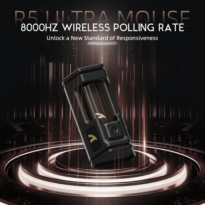 ATTACK SHARK R5 Ultra Wired Gaming Mouse 39g Ultra-Light,Carbon Fiber