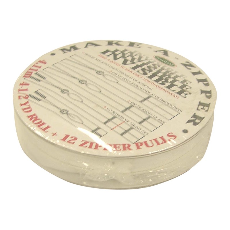 Sullivans Make-A-Zipper Kit Invisible 4.5yd - White