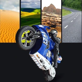 ZAVEIOP Remote Control Motorcycle, High Speed Self Balancing Single Wheel Stunt RC, 1/6 Scale 360 Rotating LED Flashlight Toy, Best Xmas Gift for Boys & Girls, Blue