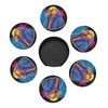 BOXIMIAO Drink Coasters with Holder Stand Set of 6, Cute