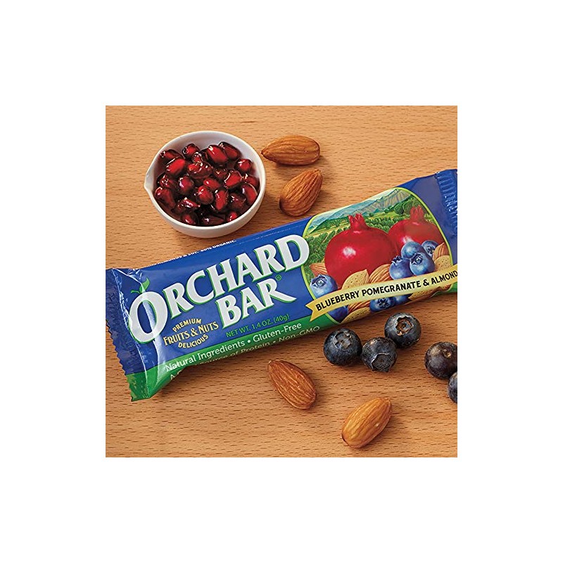 Orchard Bars Non-GMO Fruit & Nut, Blueberry Pomegranate Almond, 1.4