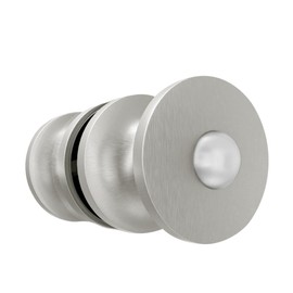 iBath Shower Door Handle, Anti-Collision Glass Door knob Compatible with 6-10mm Glass, Double Side Shower Door Pull with Brushed Nickel.