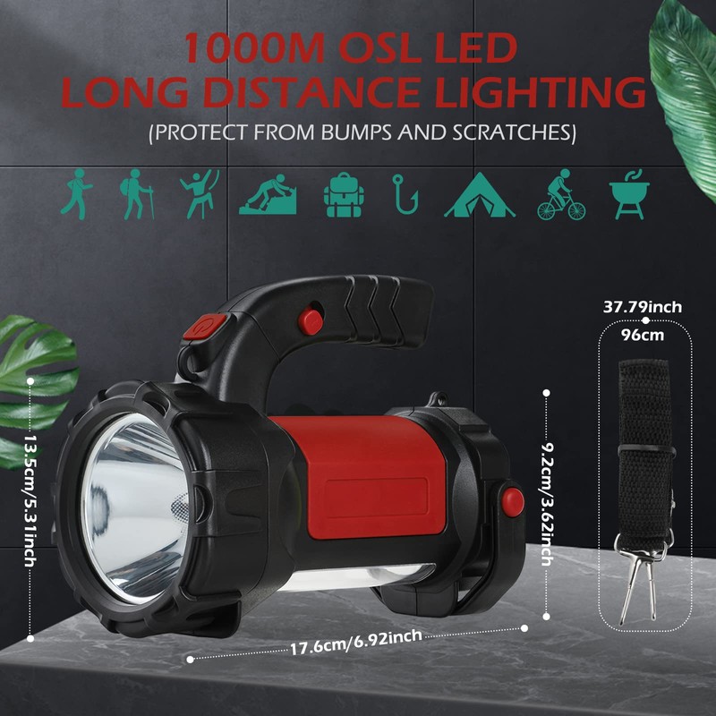 GeeRic LED Hand Headlight Torch, 6000 Lumens LED Headlight Torch,