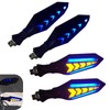 Diamall 4 PCS Motorcycle Turn Indicator Lights, Arrow Shape Flowing