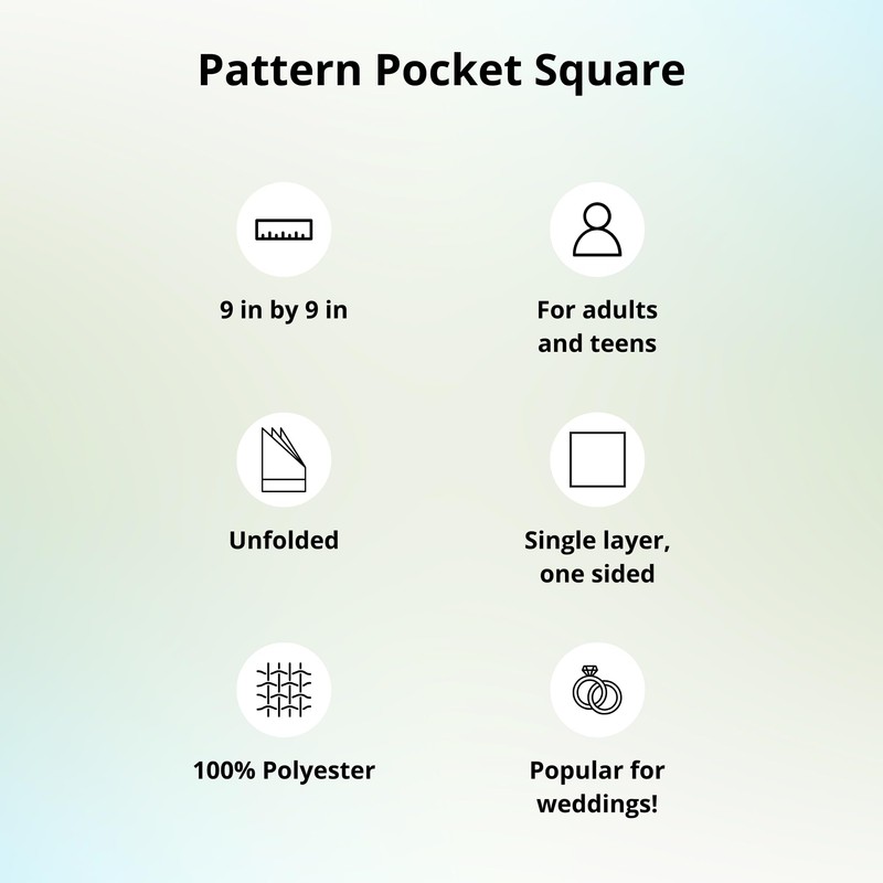 tiemart Pattern Pocket Square (Mercury Silver Clara Paisley)