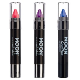 Face Paint Stick Body Crayon for the Face & Body by Moon Glow - Bisexual Set - Face Paint Makeup for Adults, Kids